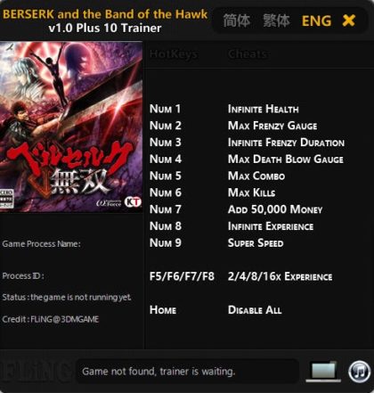 Berserk and the Band of Hawk Trainer +11 (FLiNG)