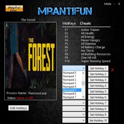 The Forest 0.54 trainer